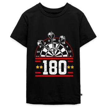 Dart - Teenager Premium Bio T-Shirt - Schwarz - Vorne - AI Model Teenager Male light (155cm)