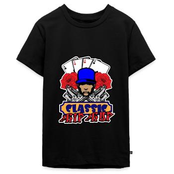 Hip Hop Classique - T-shirt Premium bio Ado - noir - Devant - AI Model Teenager Male light (155cm)