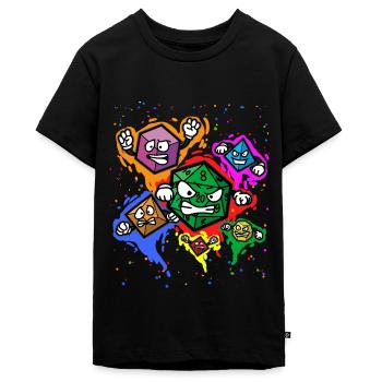 Fantasy RPG Würfel Spiel Tabletop Spiel Spieler - Teenager Premium Bio T-Shirt - Schwarz - Vorne - AI Model Teenager Male light (155cm)