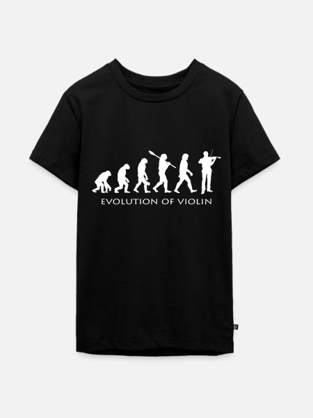 Geige - Teenager Premium Bio T-Shirt - Schwarz