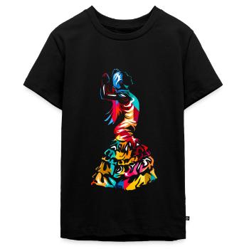 Flamenco - T-shirt Premium bio Ado - noir - Devant - AI Model Teenager Male light (155cm)