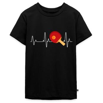 tennis de table - T-shirt Premium bio Ado - noir - Devant - AI Model Teenager Male light (155cm)