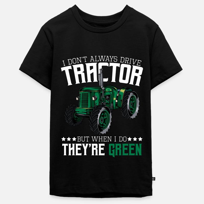 traktori - Premium luomulaatuinen nuorten t-paita - musta