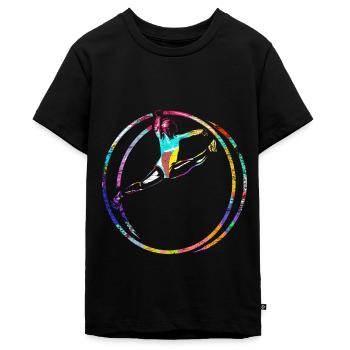 Rhönradturnen - Teenager Premium Bio T-Shirt - Schwarz - Vorne - AI Model Teenager Male light (155cm)