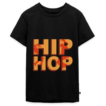 Hip Hop - Teenager Premium Bio T-Shirt - Schwarz - Vorne - AI Model Teenager Male light (155cm)