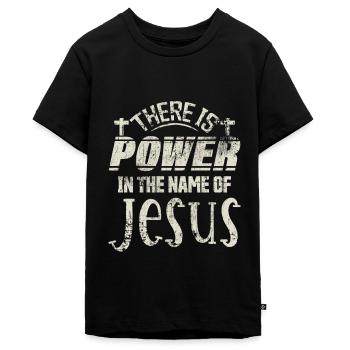 Jesus - Teenager Premium Bio T-Shirt - Schwarz - Vorne - AI Model Teenager Male light (155cm)