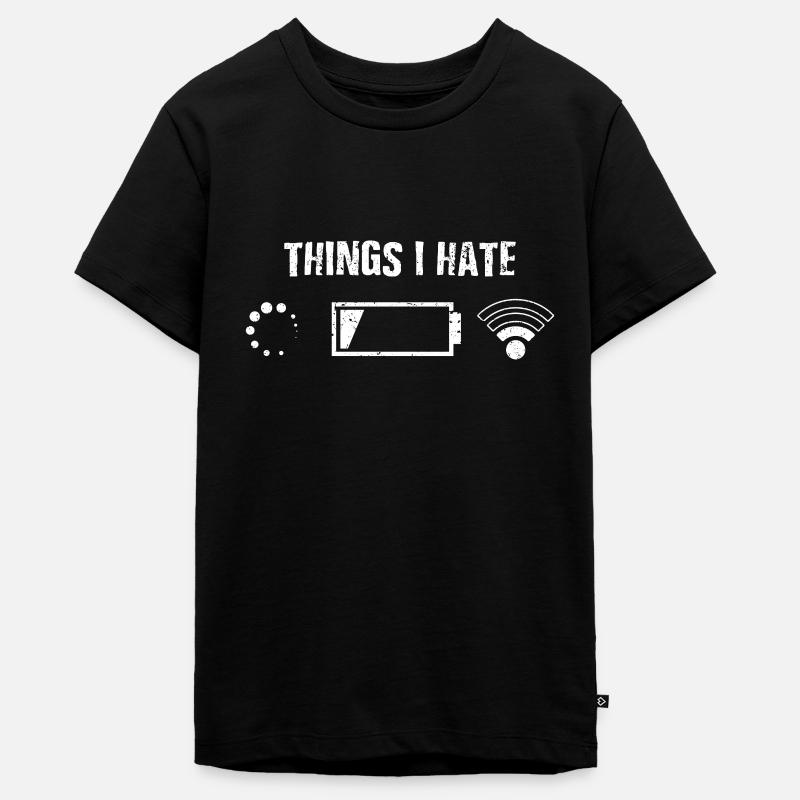 Cadeau de haine de nerd - T-shirt Premium bio Ado - noir