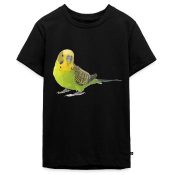 Wellensittich - Teenager Premium Bio T-Shirt - Schwarz - Vorne - AI Model Teenager Male light (155cm)