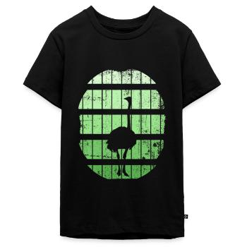 Strauß - Teenager Premium Bio T-Shirt - Schwarz - Vorne - AI Model Teenager Male light (155cm)