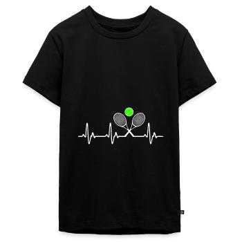 Tennis Shirt - Tennisspieler - Tennis tshirt - Teenager Premium Bio T-Shirt - Schwarz - Vorne - AI Model Teenager Male light (155cm)