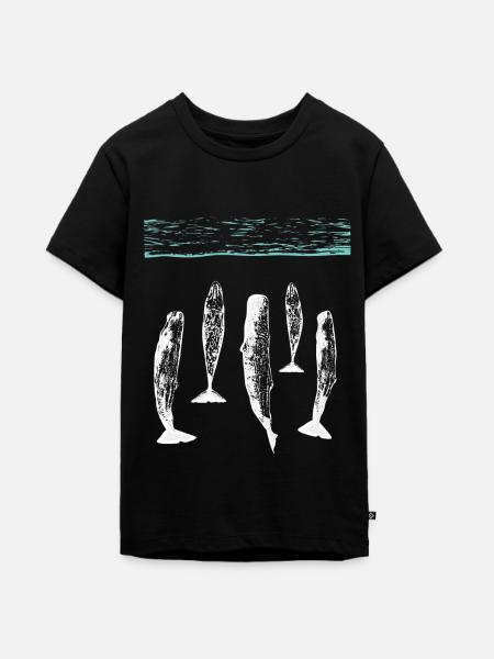 spermwhale plain white - Teenager Premium Bio T-Shirt - Schwarz