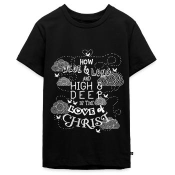 Faith & Christian Clothing - Teenager Premium Organic T-Shirt - black - Front - AI Model Teenager Male light (155cm)