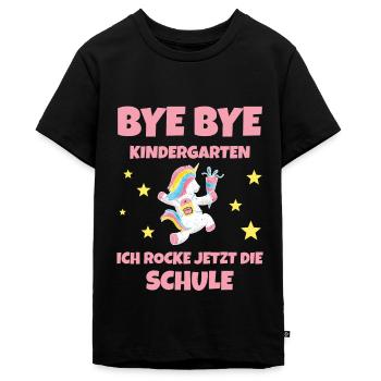 Schulkind Einschulung - Teenager Premium Bio T-Shirt - Schwarz - Vorne - AI Model Teenager Male light (155cm)