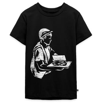 Plâtre de travail de plâtre - T-shirt Premium bio Ado - noir - Devant - AI Model Teenager Male light (155cm)