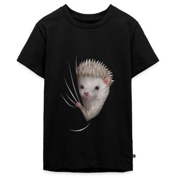 Igel Igelliebhaber Geschenk - Teenager Premium Bio T-Shirt - Schwarz - Vorne - AI Model Teenager Male light (155cm)