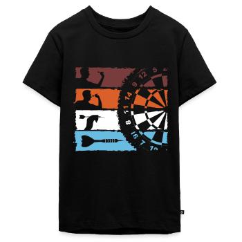 Dart - Teenager Premium Bio T-Shirt - Schwarz - Vorne - AI Model Teenager Male light (155cm)