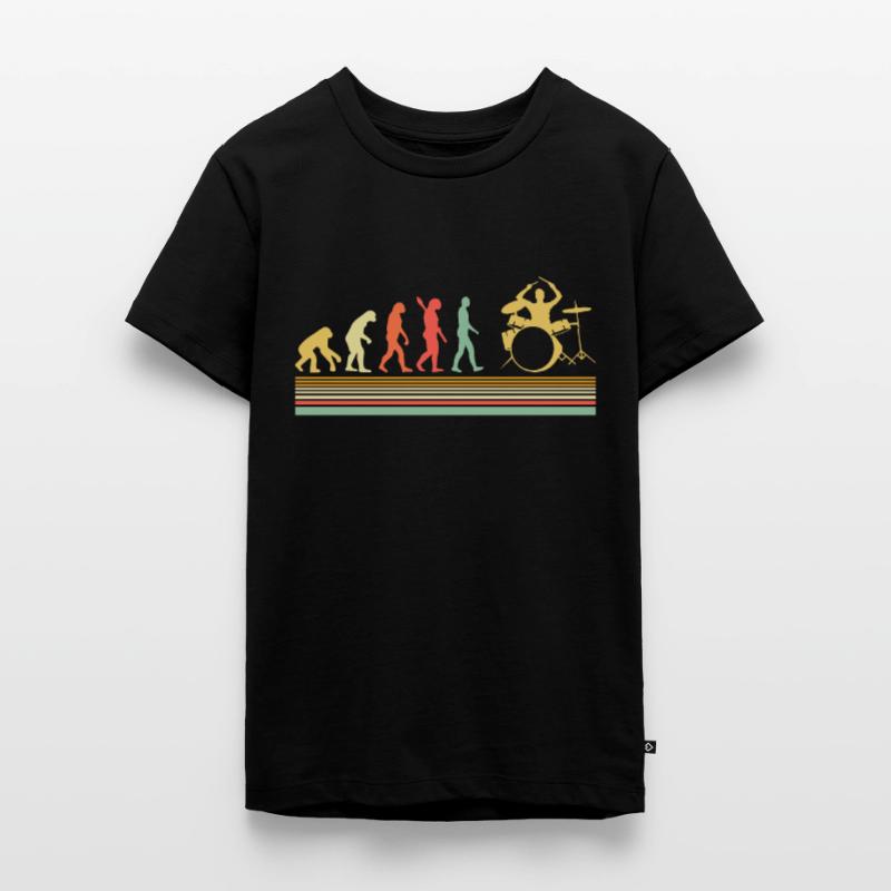 Drummer Evolution Drums Drumstick Teenager Premium Organic T-Shirt