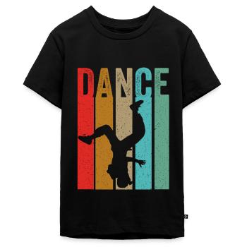Break dance Enfants Rétro Fête de danse - T-shirt Premium bio Ado - noir - Devant - AI Model Teenager Male light (155cm)