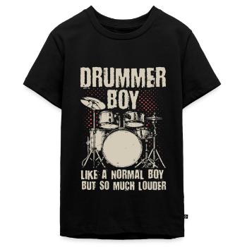 Batterie batteur batteur cadeau batteur - T-shirt Premium bio Ado - noir - Devant - AI Model Teenager Male light (155cm)