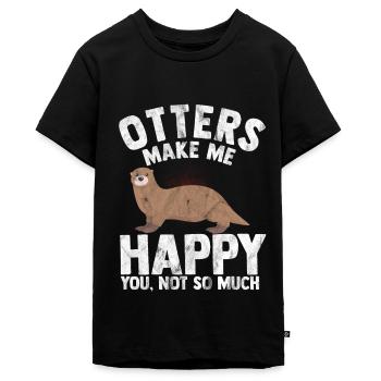 utter - Ekologisk premium-T-shirt tonåring - svart - Fram - AI Model Teenager Male light (155cm)