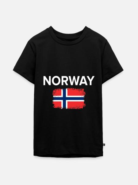Norwegen - Teenager Premium Bio T-Shirt - Schwarz