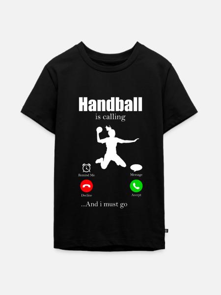 Handball - Teenager Premium Bio T-Shirt - Schwarz