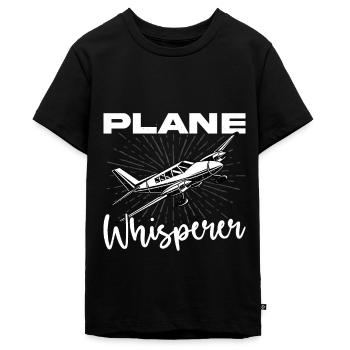 Flieger Flugzeug Fliegen Piloten Flugsport - Teenager Premium Bio T-Shirt - Schwarz - Vorne - AI Model Teenager Male light (155cm)