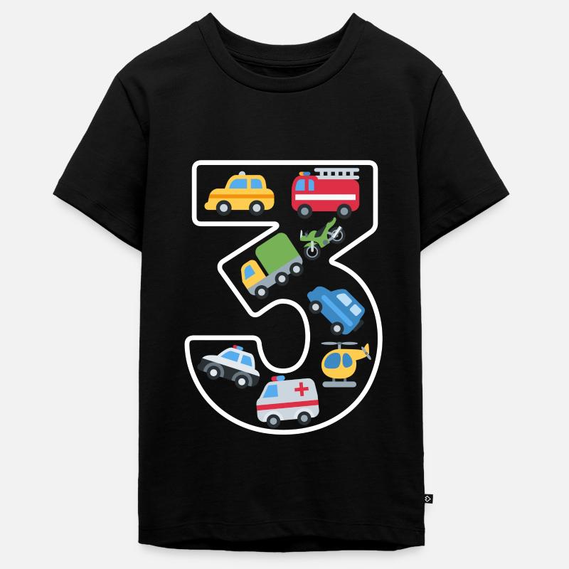 Anniversaire de 3 ans - T-shirt Premium bio Ado - noir