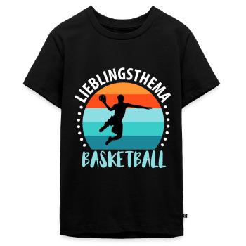 Basketballspieler Basketball Basketballer Spruch - Teenager Premium Bio T-Shirt - Schwarz - Vorne - AI Model Teenager Male light (155cm)