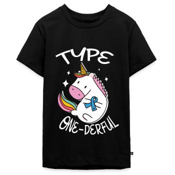 Diabetes awareness for a Diabetic - Teenager Premium Organic T-Shirt - black - Front - AI Model Teenager Male light (155cm)
