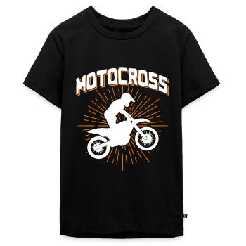 Motocross - T-shirt Premium bio Ado - noir - Devant - AI Model Teenager Male light (155cm)