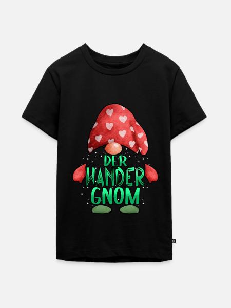Wandern Wanderer Der Wander Gnom - Teenager Premium Bio T-Shirt - Schwarz