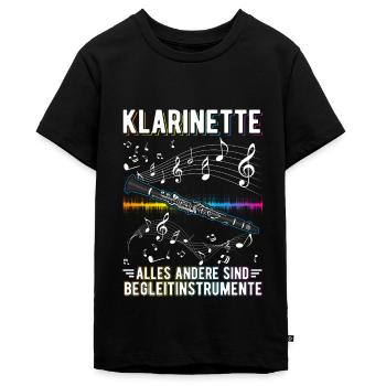 Klarinette Alles andere sind Begleitinstrumente - Teenager Premium Bio T-Shirt - Schwarz - Vorne - AI Model Teenager Male light (155cm)