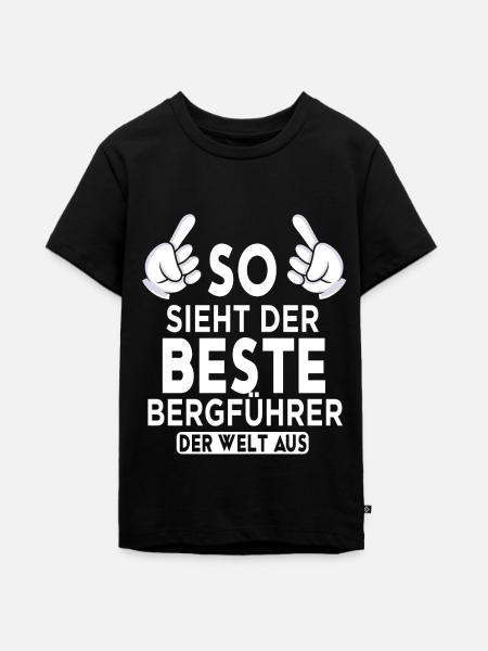 Bergführer Spruch - Teenager Premium Bio T-Shirt - Schwarz