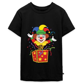 Karneval Clown - Teenager Premium Bio T-Shirt - Schwarz - Vorne - AI Model Teenager Male light (155cm)