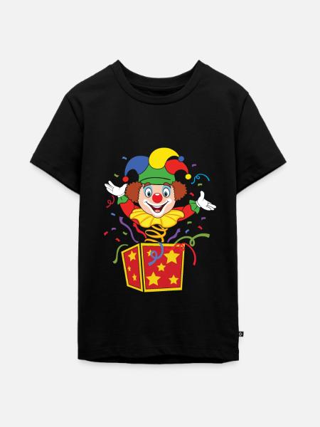 Karneval Clown - Teenager Premium Bio T-Shirt - Schwarz