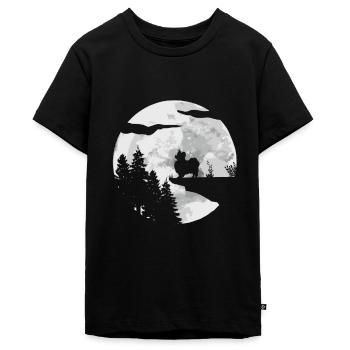 Papillon Hund - Teenager Premium Bio T-Shirt - Schwarz - Vorne - AI Model Teenager Male light (155cm)