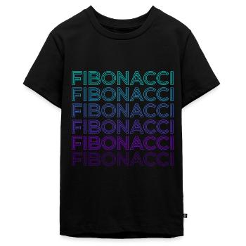 Fibonacci Spiral Fibonacci Sequence Retro - Teenager Premium Organic T-Shirt - black - Front - AI Model Teenager Male light (155cm)