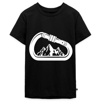 Klettern Bergsport Kletterer - Teenager Premium Bio T-Shirt - Schwarz - Vorne - AI Model Teenager Male light (155cm)