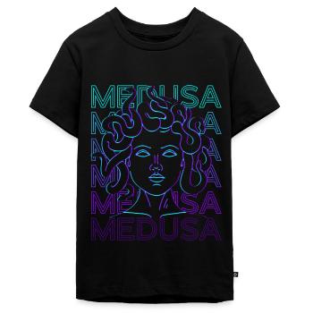 Méduse Mythologie grecque Gorgone Grie antique - T-shirt Premium bio Ado - noir - Devant - AI Model Teenager Male light (155cm)