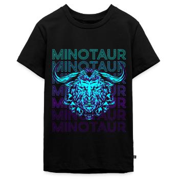 Minotaur Greek Mythology Ancient Greek Re - Teenager Premium Organic T-Shirt - black - Front - AI Model Teenager Male light (155cm)