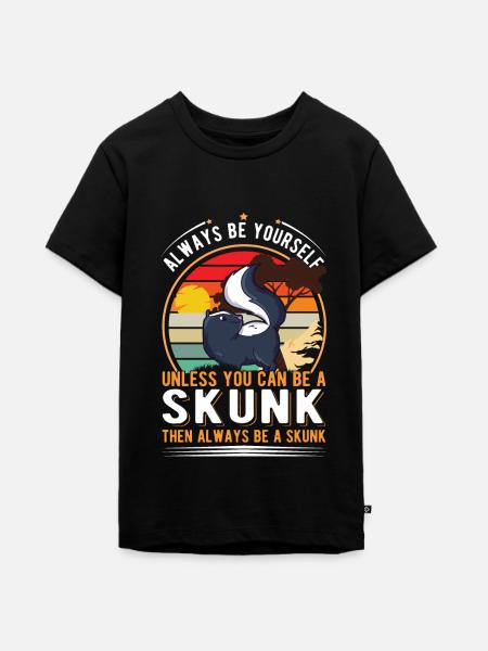 Stinktier Geschenk Skunk - Teenager Premium Bio T-Shirt - Schwarz