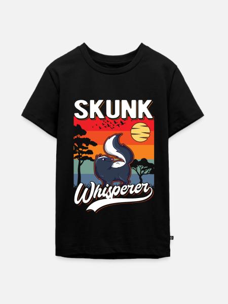 Stinktier Flüsterer Skunk Whisperer - Teenager Premium Bio T-Shirt - Schwarz
