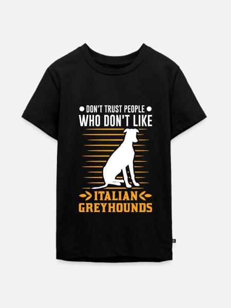 Italienischer Windhund Italienisches Windspiel - Teenager Premium Bio T-Shirt - Schwarz