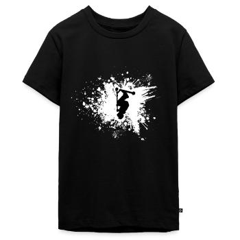 Stunt Scooter Trick Scooter Skatehalle - Teenager Premium Bio T-Shirt - Schwarz - Vorne - AI Model Teenager Male light (155cm)