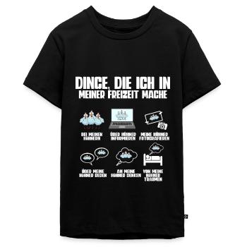 Huhn Hühner - Teenager Premium Bio T-Shirt - Schwarz - Vorne - AI Model Teenager Male light (155cm)