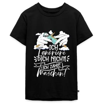 Häkeln - Teenager Premium Bio T-Shirt - Schwarz - Vorne - AI Model Teenager Male light (155cm)