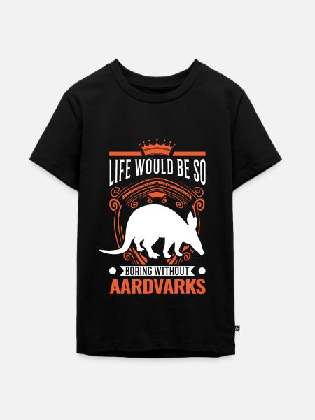 Erdferkel Geschenk Aardvark - Teenager Premium Bio T-Shirt - Schwarz
