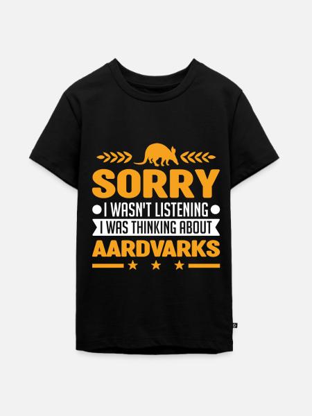Erdferkel Geschenk Aardvark - Teenager Premium Bio T-Shirt - Schwarz