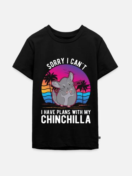 Chinchilla Liebhaber - Teenager Premium Bio T-Shirt - Schwarz